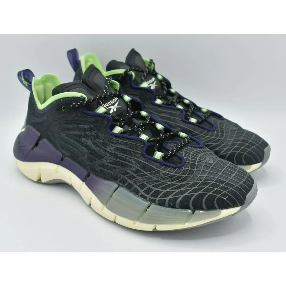 Reebok Womens Size 8 Zig Kinetica II Black Purple Mint Running‎ Shoes Sneakers